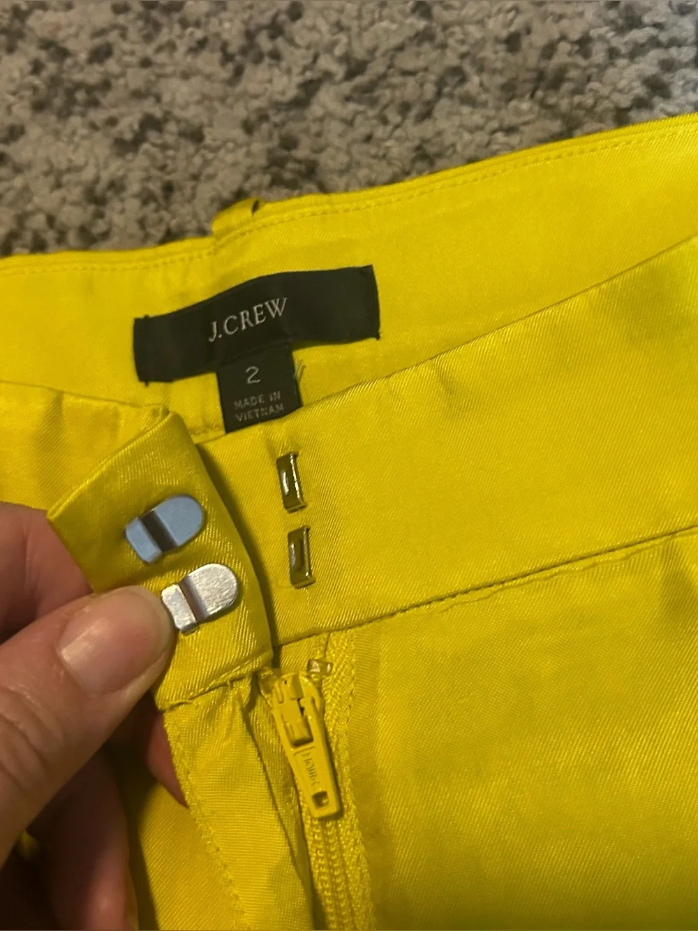 J. Crew Mustard Yellow Tapered Trouser Pants Size 2